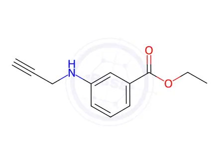 Chemical structure of Benzoic acid, 3-(2-propyn-1-ylamino)-, ethyl ester