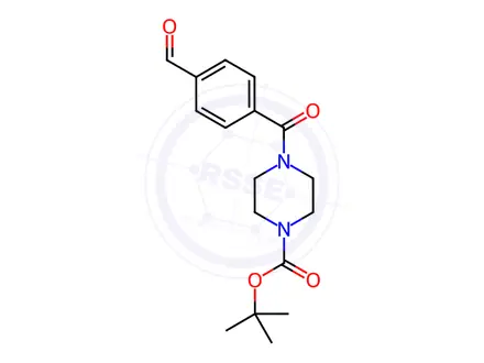 Chemical structure of 4-(4-Formylbenzoyl)piperazine-1-carboxylic acid tert-butyl ester