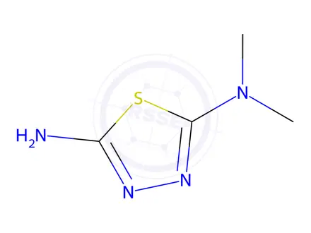 Chemical structure of N2,N2-dimethyl-1,3,4-thiadiazole-2,5-diamine