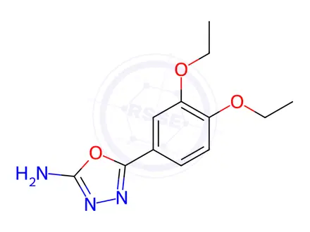 Chemical structure of 5-(3,4-Diethoxyphenyl)-1,3,4-oxadiazol-2-amine