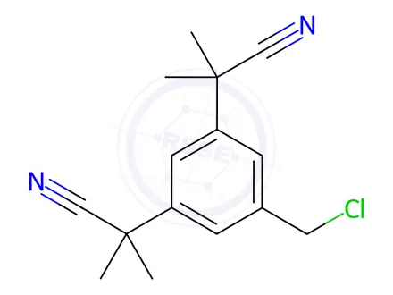 Chemical structure of 5-(Chloromethyl)-α1,α1,α3,α3-tetramethyl-1,3-benzenediacetonitrile