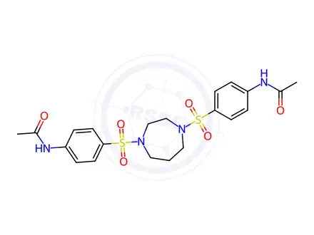 Chemical structure of N,N'-((1,4-diazepane-1,4-disulfonyl)bis(4,1-phenylene))diacetamide