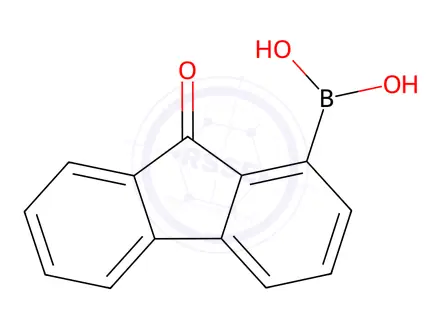 Chemical structure of 9-FLUORENONE-1-BORONIC ACID