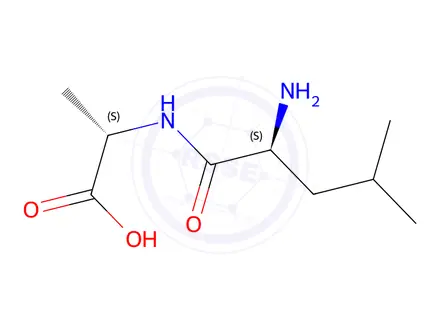 Chemical structure of (2S)-2-[[(2S)-2-Azaniumyl-4-methylpentanoyl]amino]propanoate