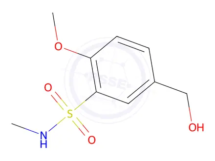 Chemical structure of 5-(Hydroxymethyl)-2-methoxy-n-methylbenzenesulfonamide