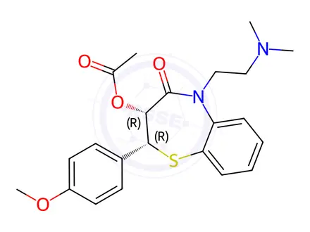 Chemical structure of dl-cis-Diltiazem