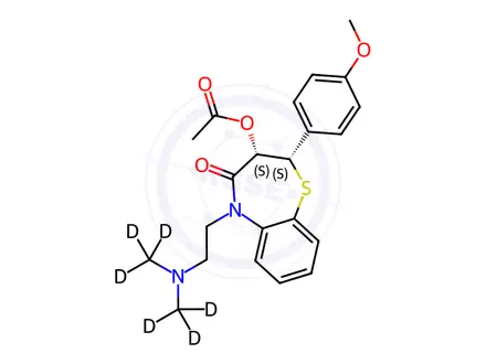 Chemical structure of Diltiazem-d6