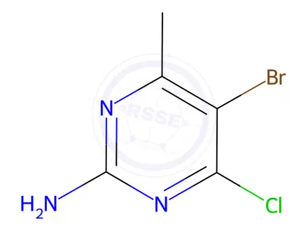 Chemical structure of 5-Bromo-4-chloro-6-methylpyrimidin-2-amine