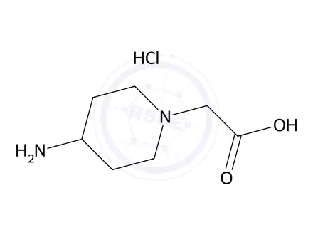 Chemical structure of 2-(4-Aminopiperidin-1-yl)acetic acid hydrochloride