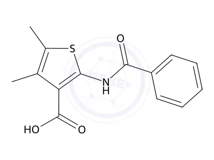 Chemical structure of 2-Benzamido-4,5-dimethylthiophene-3-carboxylic acid