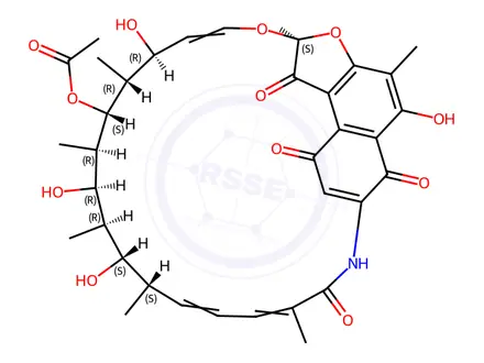Chemical structure of Rifamycin Impurity 18 (27-Desmethyl Rifamycin S)