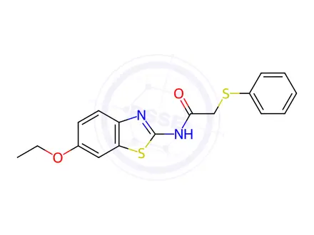 Chemical structure of N-(6-Ethoxybenzo[d]thiazol-2-yl)-2-(phenylthio)acetamide