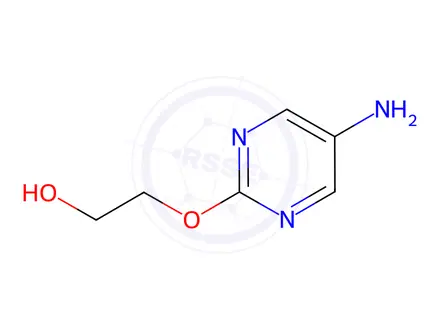 Chemical structure of 2-((5-Aminopyrimidin-2-yl)oxy)ethan-1-ol