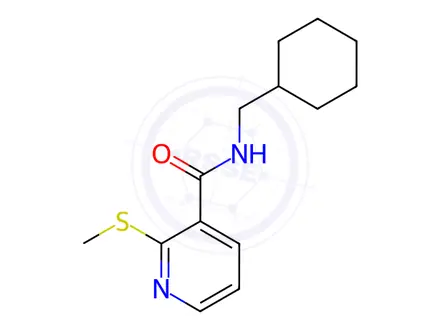 Chemical structure of N-(Cyclohexylmethyl)-2-(methylthio)nicotinamide
