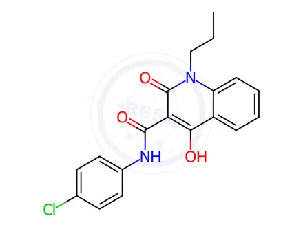 Chemical structure of N-(4-Chlorophenyl)-4-hydroxy-2-oxo-1-propyl-1,2-dihydroquinoline-3-carboxamide