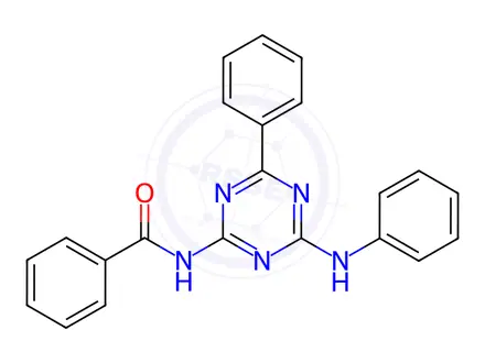 Chemical structure of N-(4-Phenyl-6-(phenylamino)-1,3,5-triazin-2-yl)benzamide
