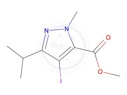 Chemical structure of Methyl 4-iodo-3-isopropyl-1-methyl-1h-pyrazole-5-carboxylate
