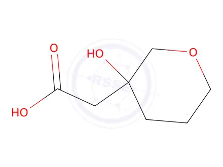 Chemical structure of 2-(3-Hydroxytetrahydro-2H-pyran-3-yl)acetic acid