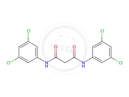Chemical structure of N~1~,N~3~-bis(3,5-dichlorophenyl)malonamide