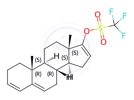 Chemical structure of Androsta-3,5,16-trien-17-ol Trifluoromethanesulfonate