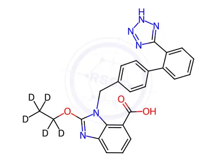 Chemical structure of Candesartan Cilexetil Impurity 7-d5 (Candesartan Cilexetil EP Impurity G-d5)