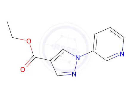 Chemical structure of Ethyl 1-(pyridin-3-yl)-1H-pyrazole-4-carboxylate