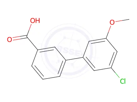 Chemical structure of 3'-Chloro-5'-methoxybiphenyl-3-carboxylic acid