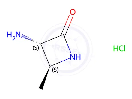 Chemical structure of (3S,4S)-3-Amino-4-methyl-2-azetidinone Hydrochloride
