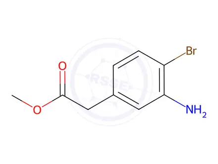 Chemical structure of Methyl 2-(3-amino-4-bromophenyl)acetate