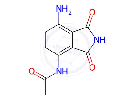 Chemical structure of N-(7-Amino-1,3-dioxoisoindolin-4-yl)acetamide