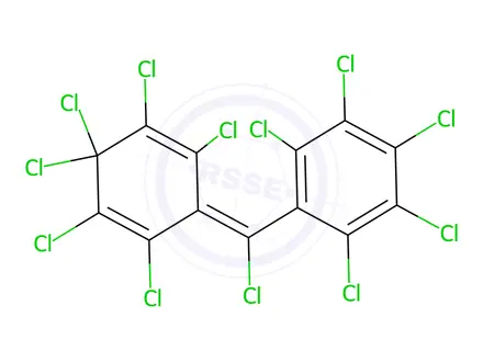 Chemical structure of 1,2,3,4,5-Pentachloro-6-[chloro(2,3,4,4,5,6-hexachloro-2,5-cyclohexadien-1-ylidene)methyl]benzene