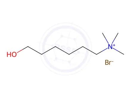 Chemical structure of 6-Hydroxy-N,N,N-trimethylhexan-1-aminium Bromide