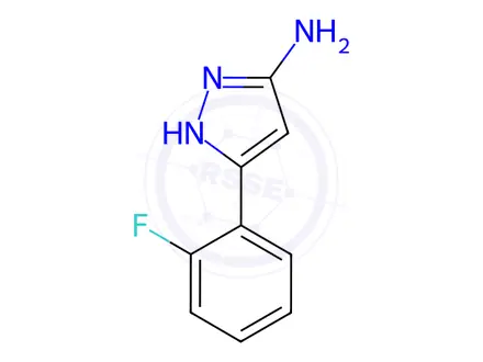 Chemical structure of 5-(2-Fluorophenyl)-2H-pyrazol-3-amine
