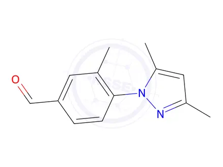 Chemical structure of 4-(3,5-Dimethyl-1h-pyrazol-1-yl)-3-methylbenzaldehyde