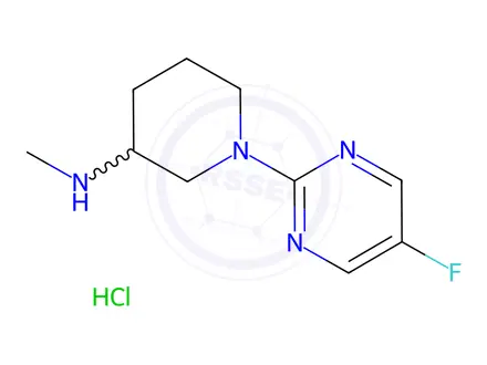 Chemical structure of 1-(5-Fluoropyrimidin-2-yl)-N-methylpiperidin-3-amine hydrochloride