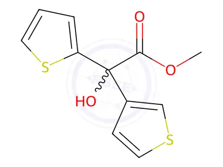 Chemical structure of Methyl-2-(thien-2-yl)-2-(thien-3-yl)glycolate