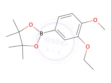 Chemical structure of 2-(3-Ethoxy-4-methoxyphenyl)-4,4,5,5-tetramethyl-1,3,2-dioxaborolane