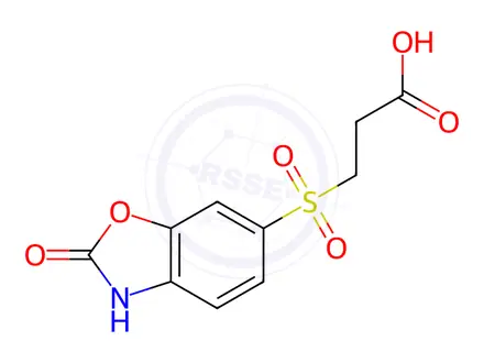 Chemical structure of 3-[(2-Oxo-2,3-dihydro-1,3-benzoxazol-6-yl)-sulfonyl]propanoic acid