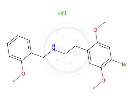 Chemical structure of 2-(4-Bromo-2,5-dimethoxyphenyl)-N-(2-methoxybenzyl)ethanamine Hydrochloride