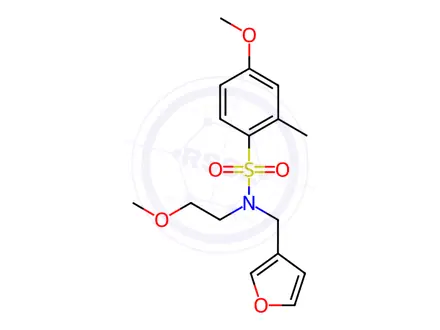 Chemical structure of N-(Furan-3-ylmethyl)-4-methoxy-N-(2-methoxyethyl)-2-methylbenzenesulfonamide