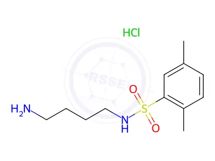 Chemical structure of N-(4-aminobutyl)-2,5-dimethylbenzenesulfonamide hydrochloride