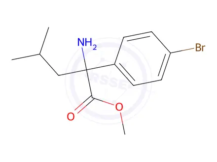 Chemical structure of Methyl 2-aMino-2-(4-broMophenyl)-4-Methylpentanoate