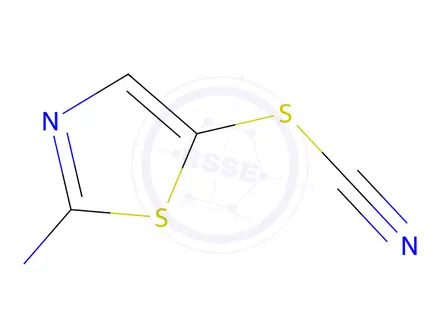 Chemical structure of 5-thiocyanatothiazol-2-amine