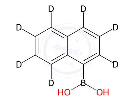 Chemical structure of Boronic acid, b-(1-naphthalenyl-2,3,4,5,6,7,8-d7)​