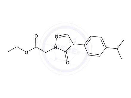 Chemical structure of Ethyl 2-(4-(4-isopropylphenyl)-5-oxo-4,5-dihydro-1H-1,2,4-triazol-1-yl)acetate
