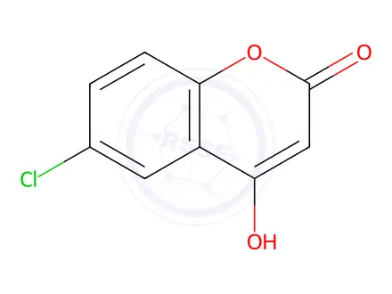 Chemical structure of 6-Chloro-4-hydroxycoumarin