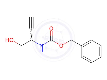 Chemical structure of Carbamic acid, N-[1-(hydroxymethyl)-2-propyn-1-yl]-, phenylmethyl ester
