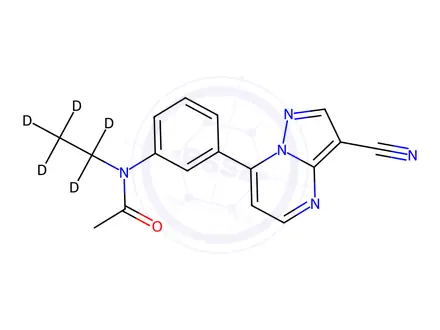 Chemical structure of Zaleplon-d5 (N-ethyl-d5)