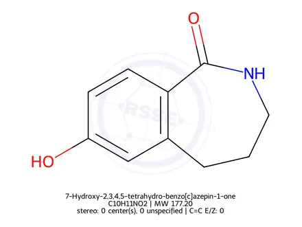 Chemical structure of 7-Hydroxy-2,3,4,5-tetrahydro-1H-2-benzazepin-1-one