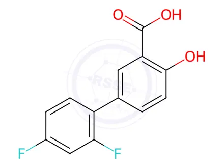 Chemical structure of Diflunisal
